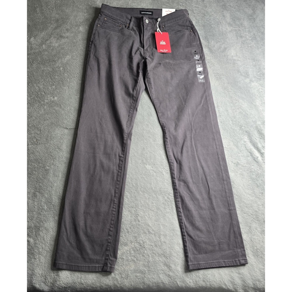 NWT Lucky Brand 363 Vintage Straight Pants Mens 30x32 Gray Advanced Stretch